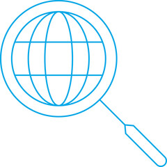 Global Search single vector illustration icon