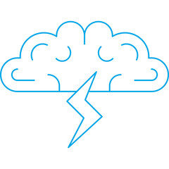 Brainstorming icon single vector illustration