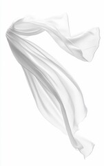White Flowing Fabric Background