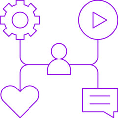 Related Content icon single vector illustration