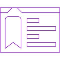 Bookmark Service icon single vector illustration