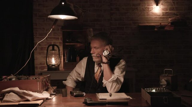 WWII spy in France sending coded messages