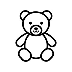 Obraz premium teddy bear outline on transparent background 