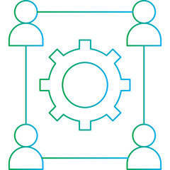 Team Support icon single vector illustration