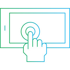 Touchscreen Technology icon single vector illustration
