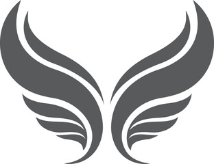 Elegant Wings Silhouette Design