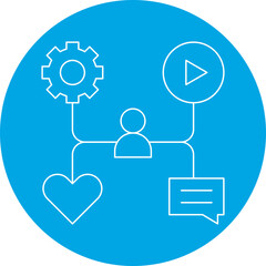 Related Content icon single vector illustration