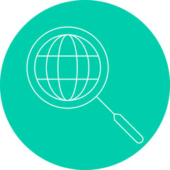 Global Search single vector illustration icon