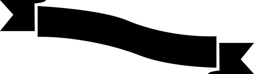 Ribbon banner bow icon. Decoration flat and line vector  isolated on transparent background. Element symbol for award, gift, flag, frame, poster, promotion, art, modern and more