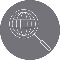 Global Search single vector illustration icon