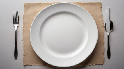 plain plate, plain clean white plate