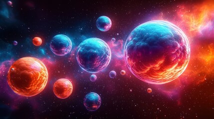 Cosmic Nebula: A Symphony of Celestial Bodies