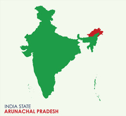 Obraz premium Map of Andman and Nicobar island, Map of Andman and Nicobar island with Indian Map, Andman and Nicobar island state of India Vector Illustration. 