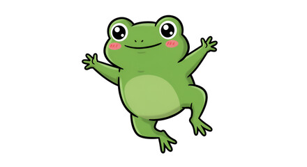 Happy Frog Jumping &ndash; No Background