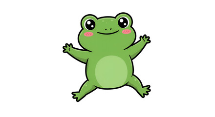 Fototapeta premium Happy Frog Jumping – No Background