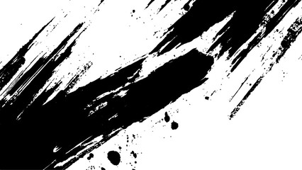 Abstract grunge texture of black paint. A layer for use in design. Vector brush grunge texture Rough Black Scratches splatter grunge distressed white transparent background