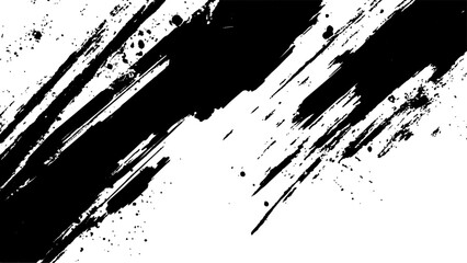 Abstract grunge texture of black paint. A layer for use in design. Vector brush grunge texture Rough Black Scratches splatter grunge distressed white transparent background