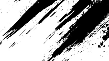 Abstract grunge texture of black paint. A layer for use in design. Vector brush grunge texture Rough Black Scratches splatter grunge distressed white transparent background