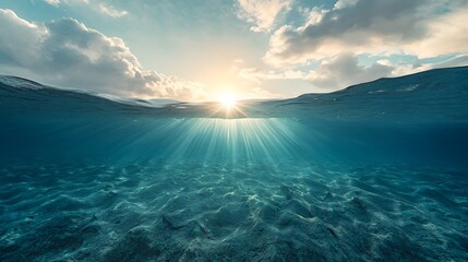 Fototapeta premium Underwater Sunrise Landscape