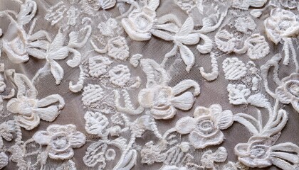 image of white lace texture background