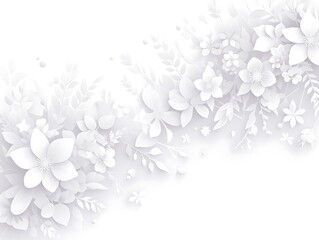 White Paper Flowers Background