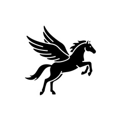 Winged Horse Soaring Through the Sky Symbolizing Magical Journeys