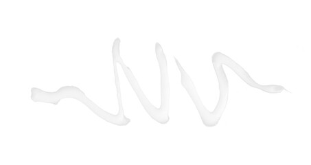 Obraz premium smear of white paste isolated on white or transparent png