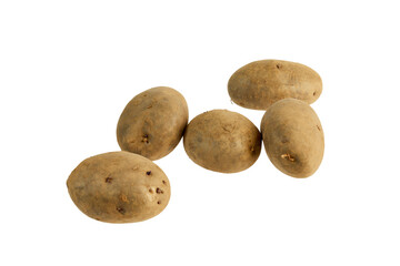 dirty potatoes isolated on white or transparent png