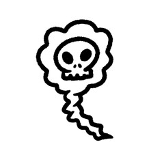dead png doodle element cute education design art and decorate handwrite kwaii outline
