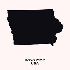 Map of Lowa, Map of Lowa USA States, Lowa state of USA Vector Illustration.
