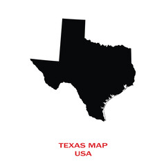 Map of Texas, Map of Texas USA States, Texas state of USA Vector Illustration.
