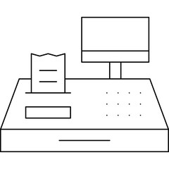 Cash Register icon single vector illustration