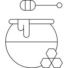 Honey Jar icon single vector illustration