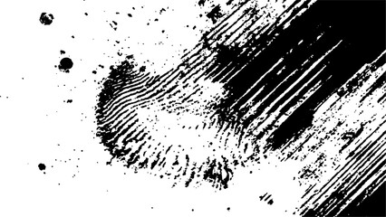 Abstract fingerprint design with a grunge texture, Vector white and black fingerprint texture. Black fingerprint on white Transparent background.	