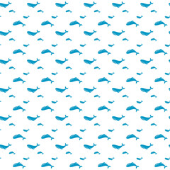 Whale Ahead Seamless Vector Pattern Design