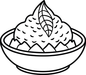 hand drawn nasi lemak color