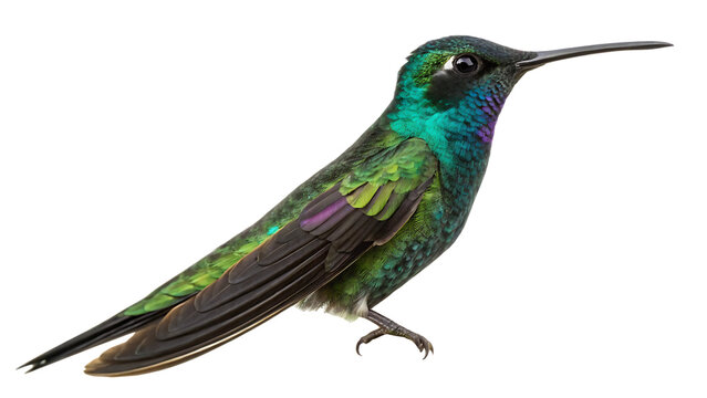 black tailed hummingbird isolated on white background PNG. AI GENERATED