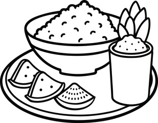 vector illustration of thai food