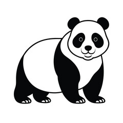 Naklejka premium panda with a white background