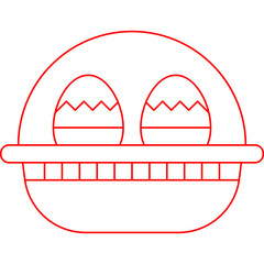 Eggs Basket icon single vector illustration