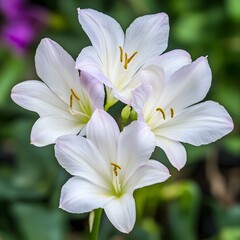 Fototapeta premium Stunning Closeup of Four Delicate White Flowers
