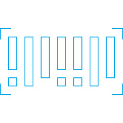 Barcode icon single vector illustration