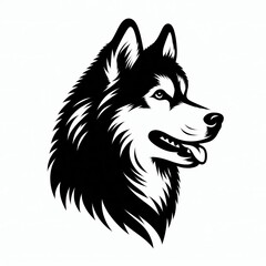 Fototapeta premium Siberian Husky Dg Silhouette