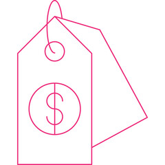 Price Tag icon single vector illustration