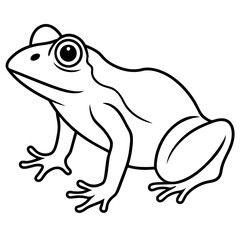 Minimalist Frog Line Art Vector