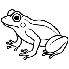 Minimalist Frog Line Art Vector