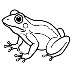 Minimalist Frog Line Art Vector