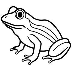 Minimalist Frog Line Art Vector