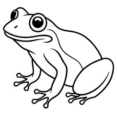 Minimalist Frog Line Art Vector