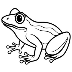 Minimalist Frog Line Art Vector